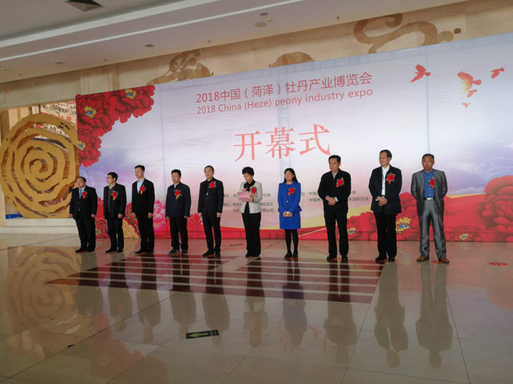 麟源牡丹籌備并參展2018中國（菏澤）牡丹產業博覽會